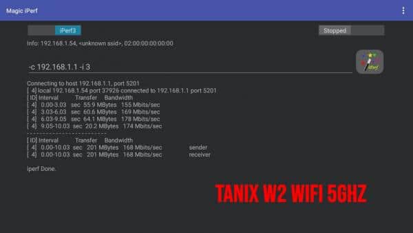 tanix w2 скорость работы wifi диапазон 5ГГц
