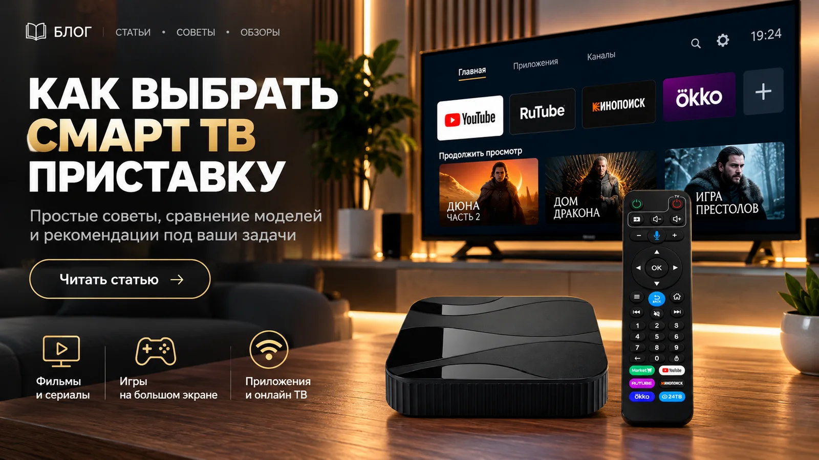 Как выбрать смарт-ТВ приставку на Android с Wi-Fi